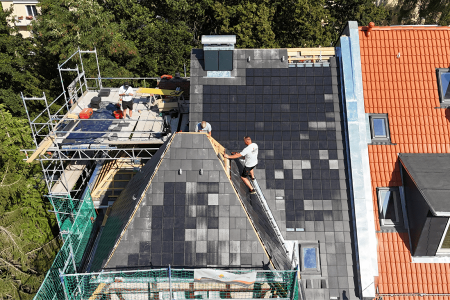 Installation Solardachziegel