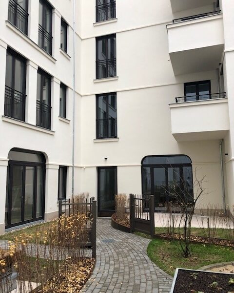 Fassadengestaltung Neubau Innenhof